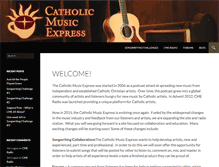 Tablet Screenshot of catholicmusicexpress.com